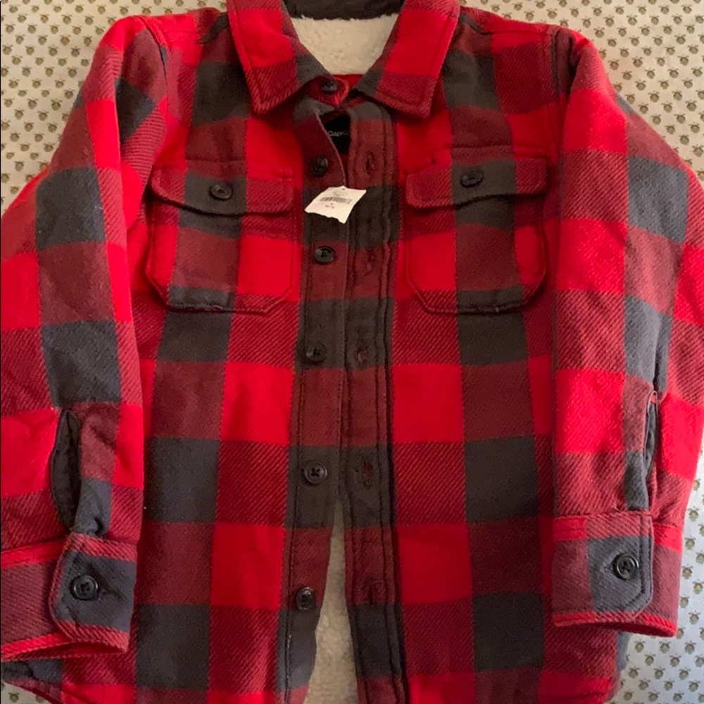 Gap Shirt Plaid Jacket Boys Size 6-7